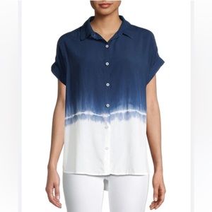 Beachlunchlounge tie dye ombré shirt women size XL